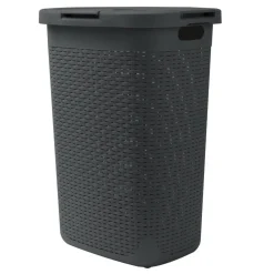 Mind Reader 60L Hamper Laundry Basket with Cutout Handles
