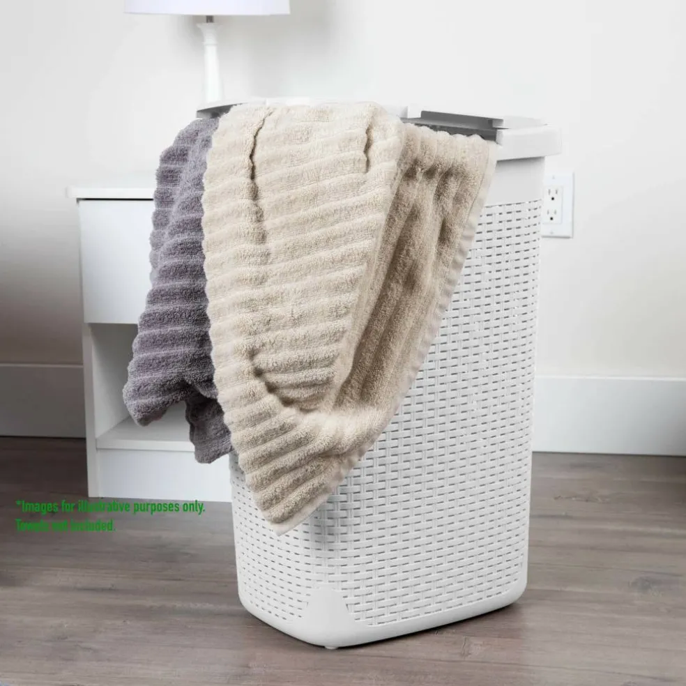 Mind Reader 60L Hamper Laundry Basket with Cutout Handles