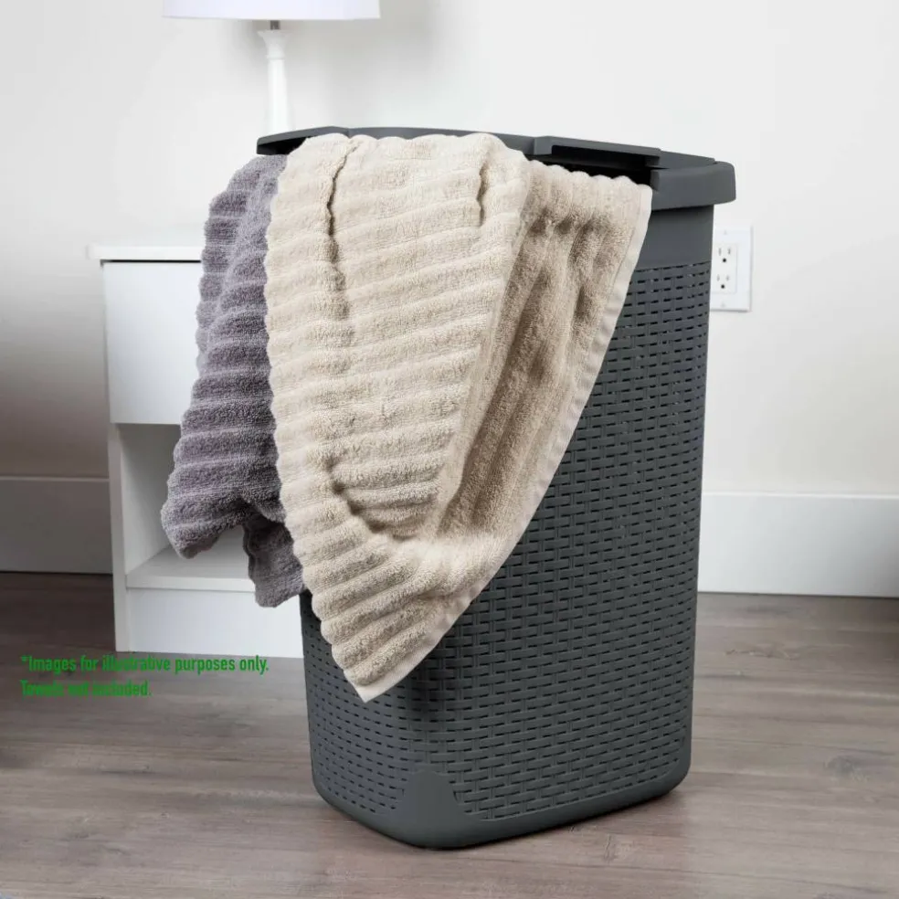 Mind Reader 60L Hamper Laundry Basket with Cutout Handles