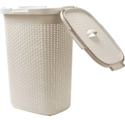 Mind Reader 60L Hamper Laundry Basket with Cutout Handles