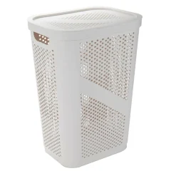 Mind Reader 60L Perforated Plastic Laundry Hamper with Lid