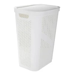 Mind Reader 60L Perforated Plastic Laundry Hamper with Lid