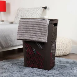 Mind Reader 60L Perforated Plastic Laundry Hamper with Lid