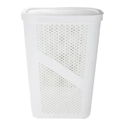Mind Reader 60L Perforated Plastic Laundry Hamper with Lid