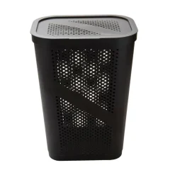 Mind Reader 60L Perforated Plastic Laundry Hamper with Lid