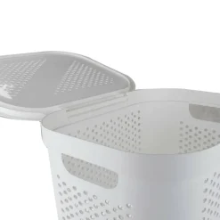 Mind Reader 60L Perforated Plastic Laundry Hamper with Lid