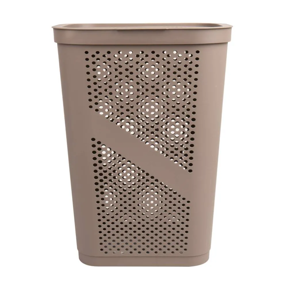 Mind Reader 60L Ventilated Slim Laundry Hamper with Cut Out Handles & Hinged Lid, 2ct.