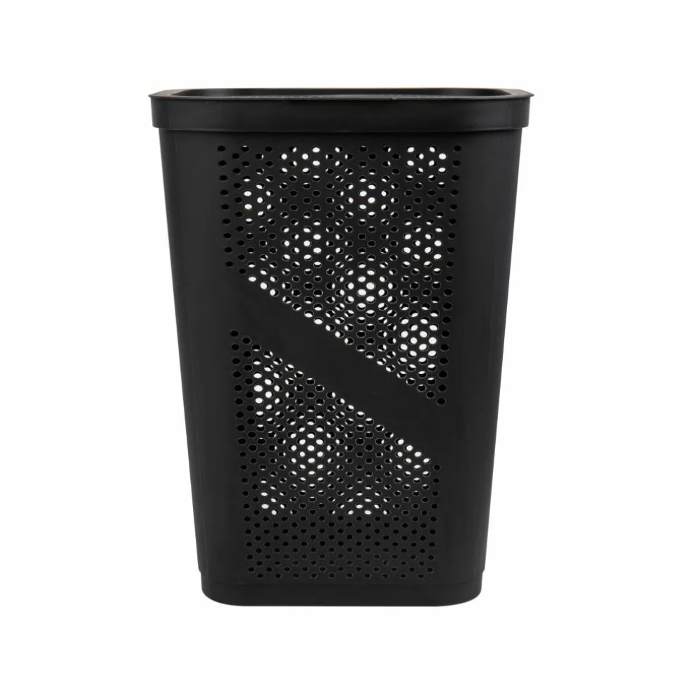 Mind Reader 60L Ventilated Slim Laundry Hamper with Cut Out Handles & Hinged Lid, 2ct.