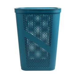 Mind Reader 60L Ventilated Slim Laundry Hamper with Cut Out Handles & Hinged Lid, 2ct.
