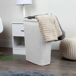 Mind Reader 23.5'' Slim Laundry Hamper with Cutout Handles