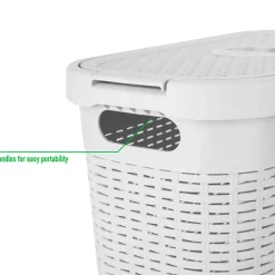 Mind Reader 23.5'' Slim Laundry Hamper with Cutout Handles
