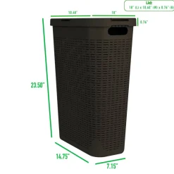 Mind Reader 23.5'' Slim Laundry Hamper with Cutout Handles