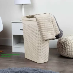 Mind Reader 23.5'' Slim Laundry Hamper with Cutout Handles