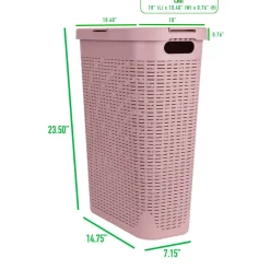 Mind Reader 23.5'' Slim Laundry Hamper with Cutout Handles