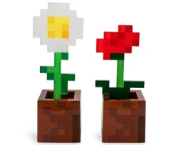 Minecraft Daisy and Poppy Flower Pot Mood Lights | Set of 2