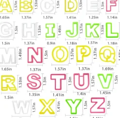 Mini Alphabet & Number Cookie Cutter Set 41 Pieces