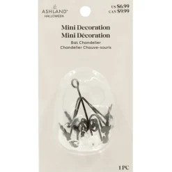 Mini Black Bat & Crystal Chandelier Decoration by Ashland®