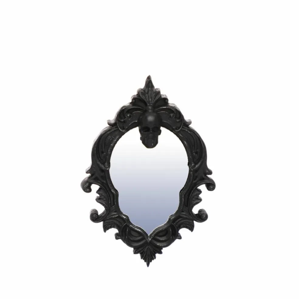 Mini Black Ornate Mirror by Ashland®