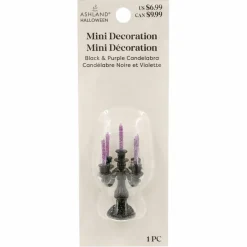 Mini Black & Purple Candelabra by Ashland®