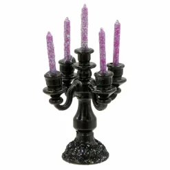 Mini Black & Purple Candelabra by Ashland®
