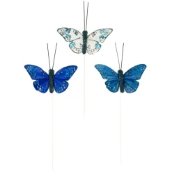 Mini Blue Feather Butterflies, 3ct. by Ashland®