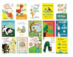 Mini Children's Story Book Edible Cake/Cupcake Toppers Cake 15 Books (Book 1)-1/4 Sheet