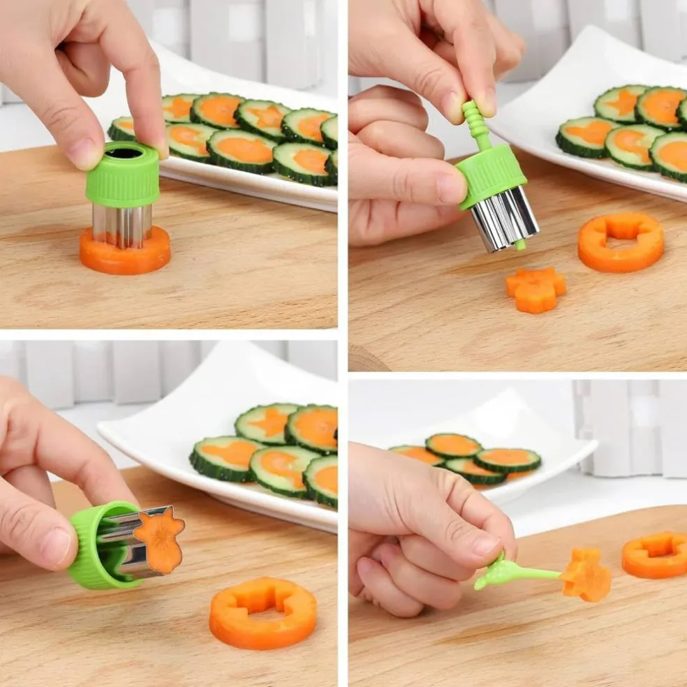 Mini Cookie Cutters & Fruit/Vegetable Stamps 35 Pack