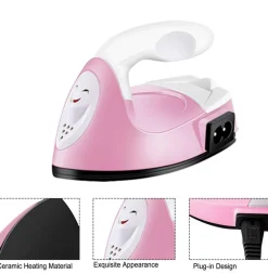 Mini Craft Iron Mini Iron Press,Mini Heat Press Machine for T Shirts Shoes and Hats Small Heat Transfer Vinyl Projects,Portable Travel Irons Mini Heat Press Crafting Craft Clothes