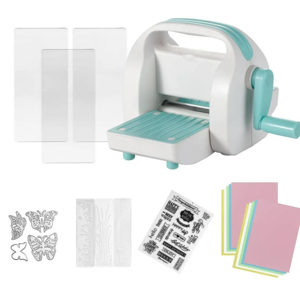 Mini Die Cutting and Embossing Machine for DIY Crafts 3.5" Feed Slot for 3" Paper and Other Materials