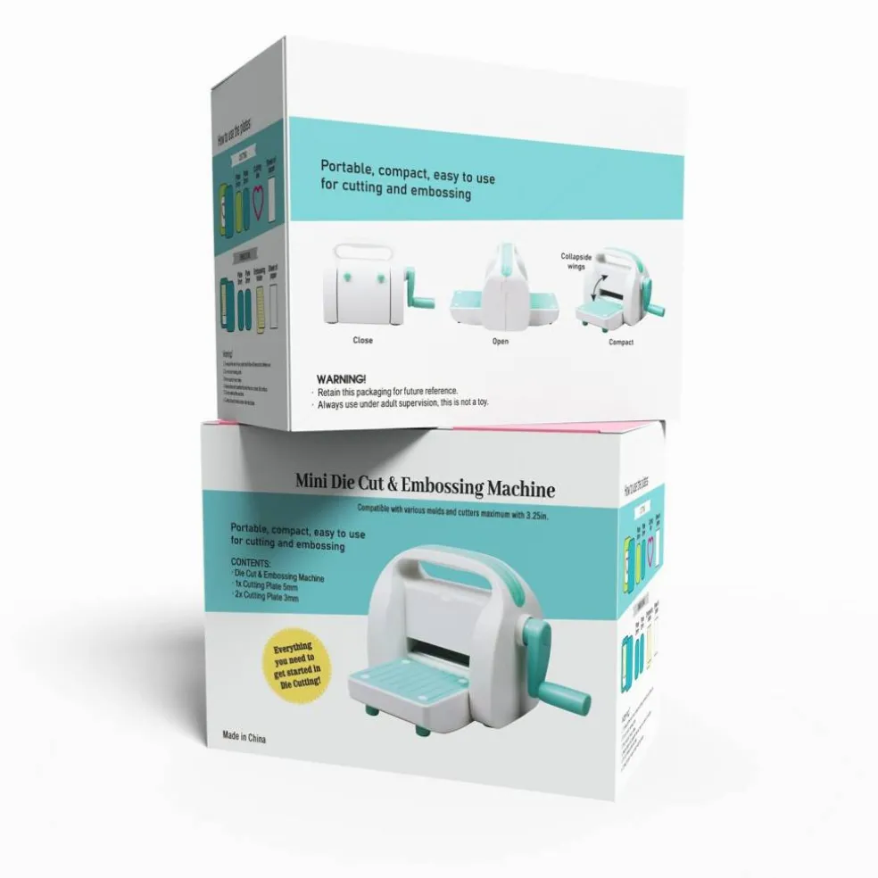 Mini Die Cutting and Embossing Machine for DIY Crafts 3.5" Feed Slot for 3" Paper and Other Materials
