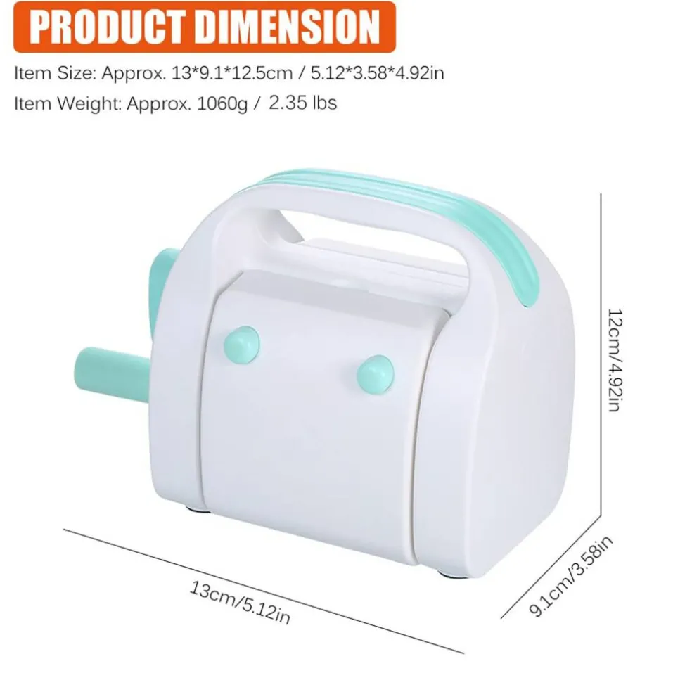 Mini Die Cutting and Embossing Machine for DIY Crafts 3.5" Feed Slot for 3" Paper and Other Materials