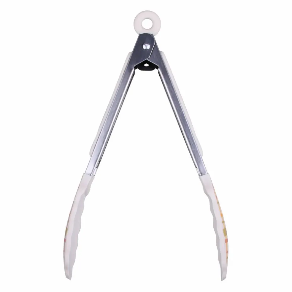 Mini Green & Orange Plaid Tongs by Makery™