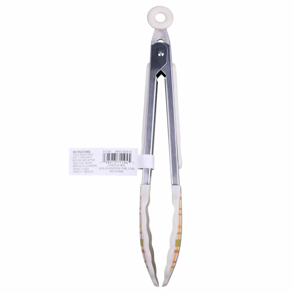 Mini Green & Orange Plaid Tongs by Makery™