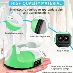 Mini Heat Press Iron Machine with Silicone Pad, Portable Electric Transfer Press for DIY Crafts, Heat Transfer Vinyl, Patches, Clothing, Shoes, Bags, Hats and Small Fabric Projects