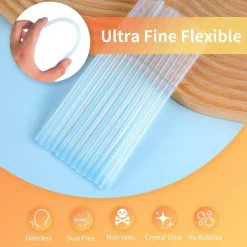 Mini hot Glue Gun Sticks – 120 Pcs Clear hot Glue Sticks Dia 0.27” x 8” Long Mini Glue Stick, All-Purpose Glue Sticks Bulk for Crafting, Scrapbooking & More - Compatible with Most Glue Guns