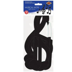 Mini Musical Notes Party Silhouettes 10/Pkg