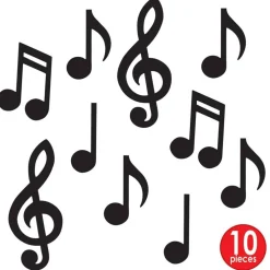 Mini Musical Notes Party Silhouettes 10/Pkg
