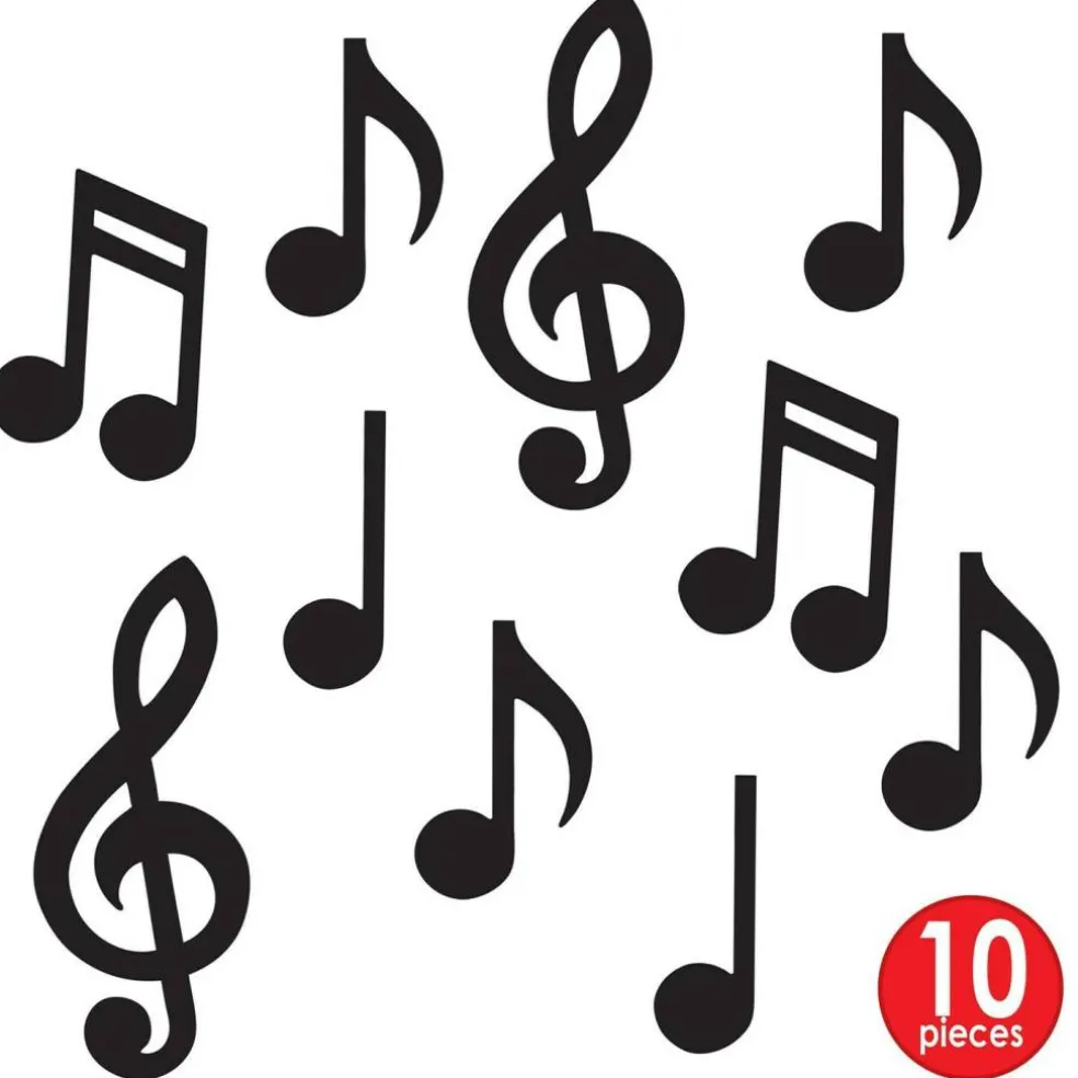 Mini Musical Notes Party Silhouettes 10/Pkg