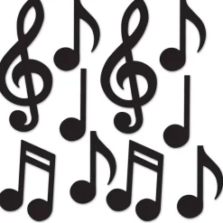 Mini Musical Notes Party Silhouettes 10/Pkg