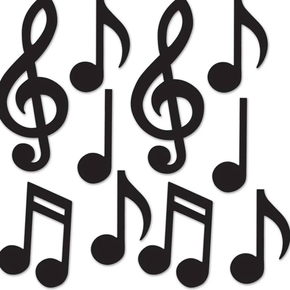 Mini Musical Notes Party Silhouettes 10/Pkg