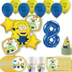 Minions Birthday Party Kit with Number