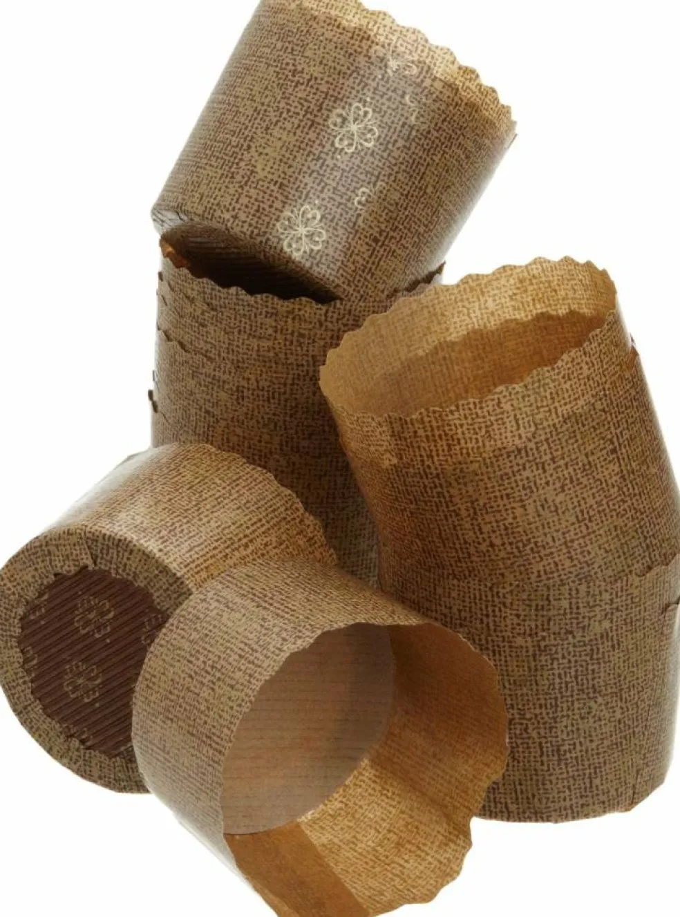 Mini Paper Muffin/Cupcake Molds 200-Pack, Brown/Gold Pattern, 2.25-Inches W x 2-Inches H