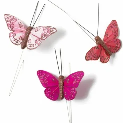 Mini Pink Feather Butterflies, 3ct. by Ashland®