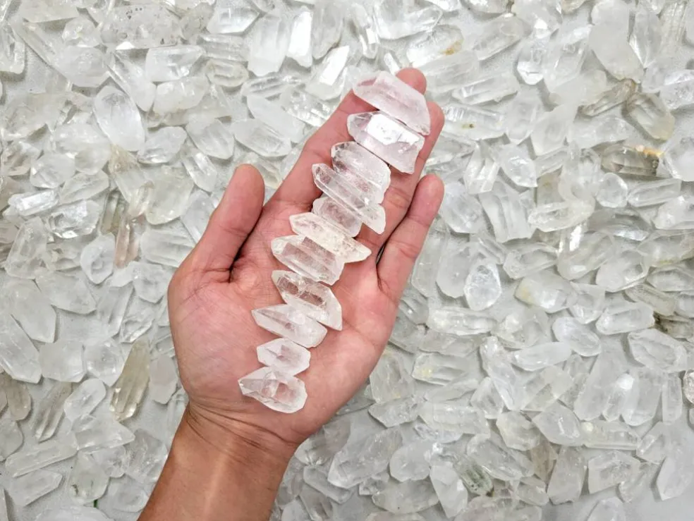 Mini Quartz Crystal Points Bulk Pendant Size