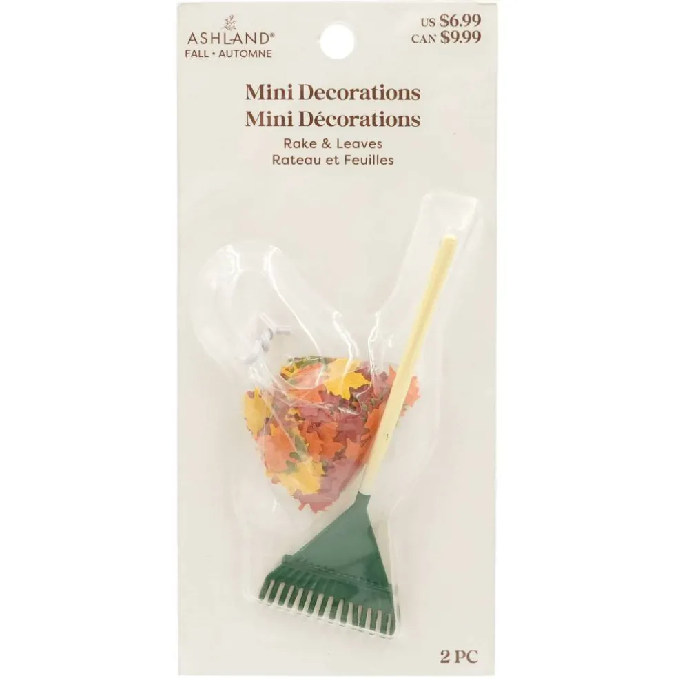 Mini Rake & Leaves by Ashland®