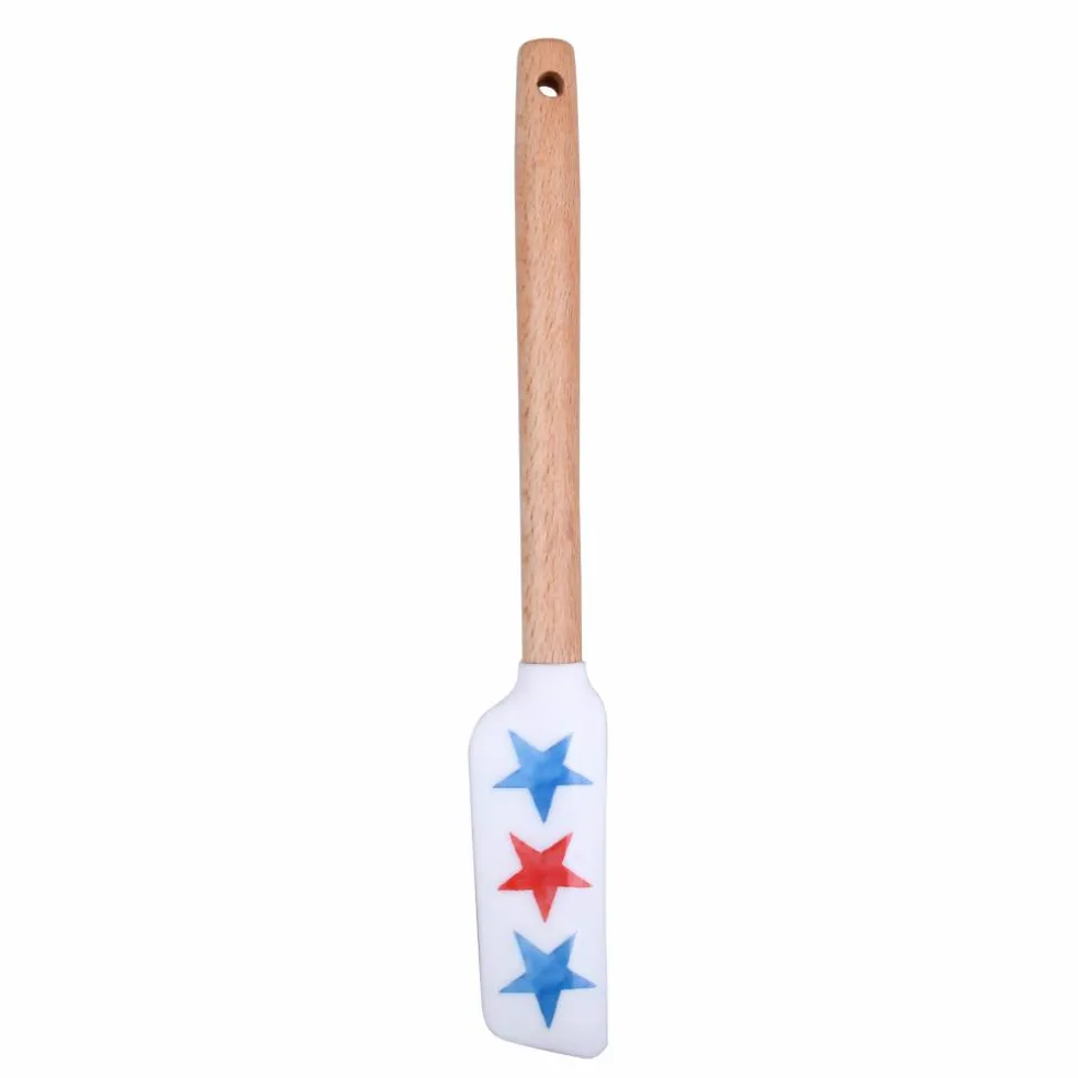 Mini Red, White & Blue Stars Silicone Jar Spatula by Makery™