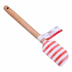 Mini Red & White Stripes Silicone Spatula by Makery™