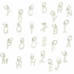 Mini Rhodium-Colored Alphabet Capitals Charm Set by Bead Landing™