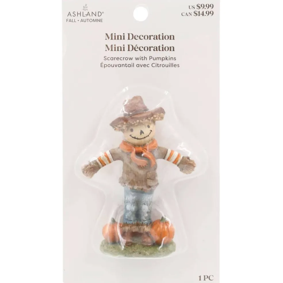Mini Scarecrow with Pumpkins by Ashland®