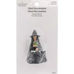 Mini Sitting Witch with Green Orb by Ashland®